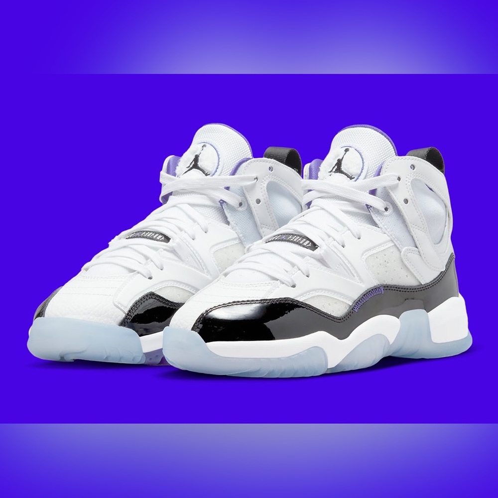 Nike Air Jordan Jumpman Two Trey Concord Black White DQ8431-100 (GS) Youth Shoes